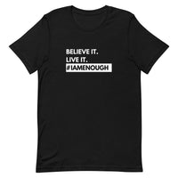 #iamenough motivational black graphic t-shirt - 2