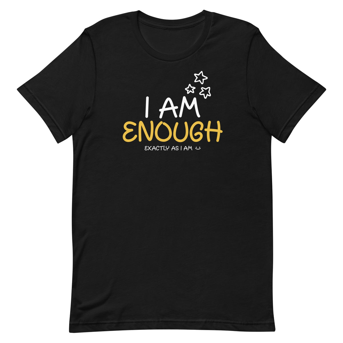 #iamenough motivational black graphic tee - 0