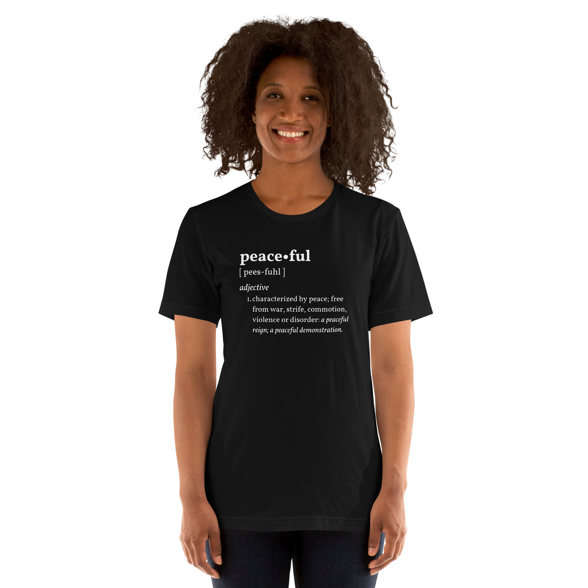 PEACEFUL Inspirational Motivational Mental Health T-Shirt for Women | I Am Enough Collection