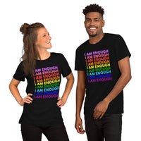 I AM ENOUGH PRIDE Mental Health Inspirational Custom Graphic T-Shirt | I Am Enough Collection