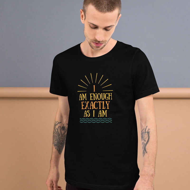 I AM ENOUGH VINTAGE Graphic Suicide Prevention Cotton T-Shirt for Men | I Am Enough Collection