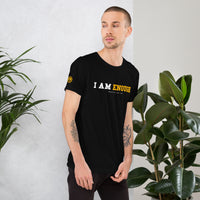 I AM ENOUGH STRONG Mental Health T-Shirt with Peace Sign on Sleeve for Men | I Am Enough Collection