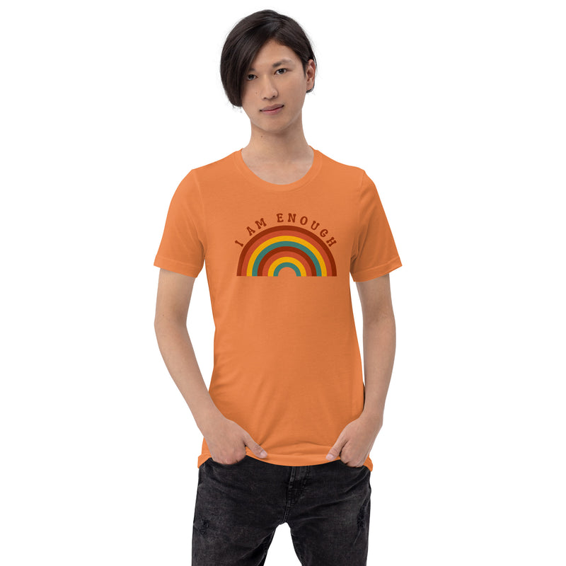 I AM ENOUGH RAINBOW Inspirational Positive Affirmation T-Shirt for Men | I Am Enough Collection