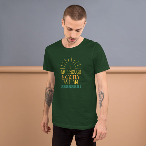 I AM ENOUGH VINTAGE Graphic Suicide Prevention Cotton T-Shirt for Men | I Am Enough Collection