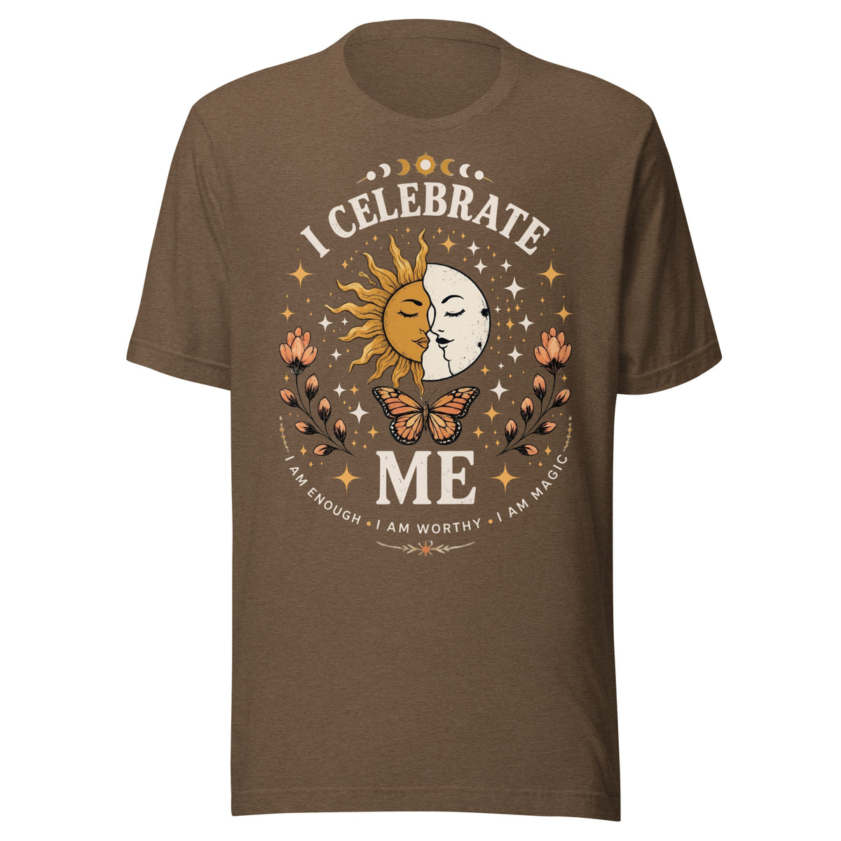I CELEBRATE ME Unisex T-Shirt by I Am Enough | I Am Enough Collection