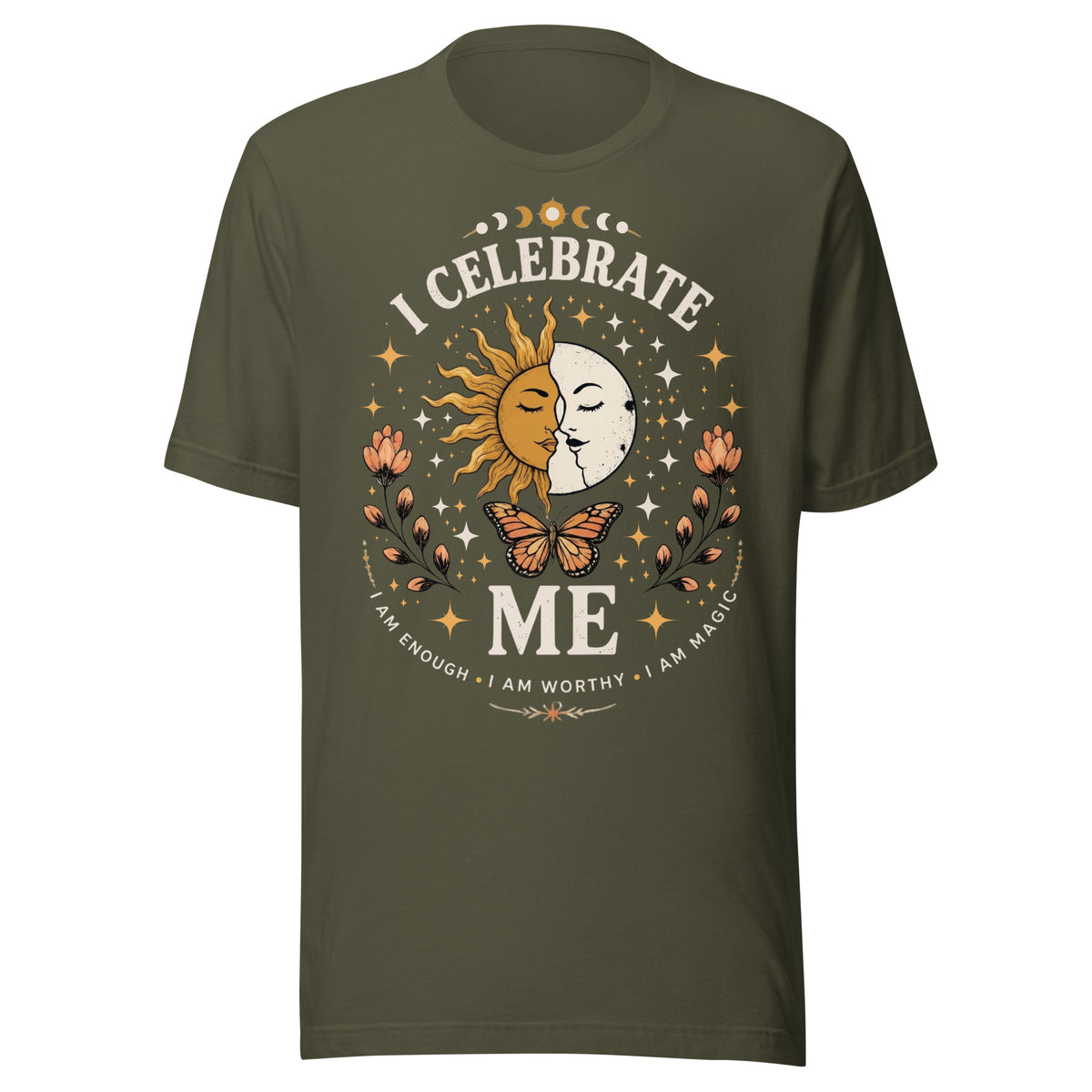 I CELEBRATE ME Unisex T-Shirt by I Am Enough | I Am Enough Collection