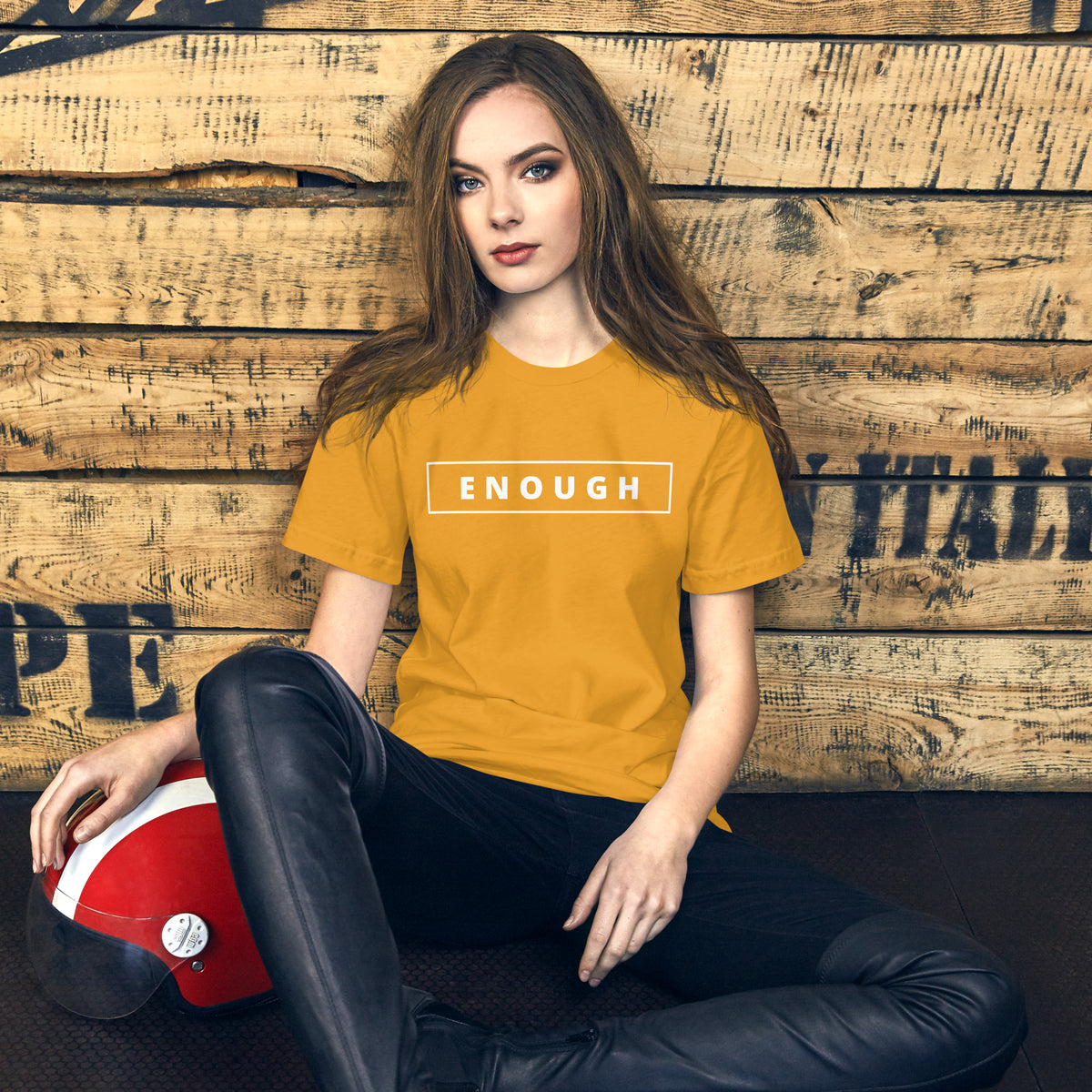 ENOUGH Affirmation Custom Graphic Positive Message T-Shirt for Women | I Am Enough Collection