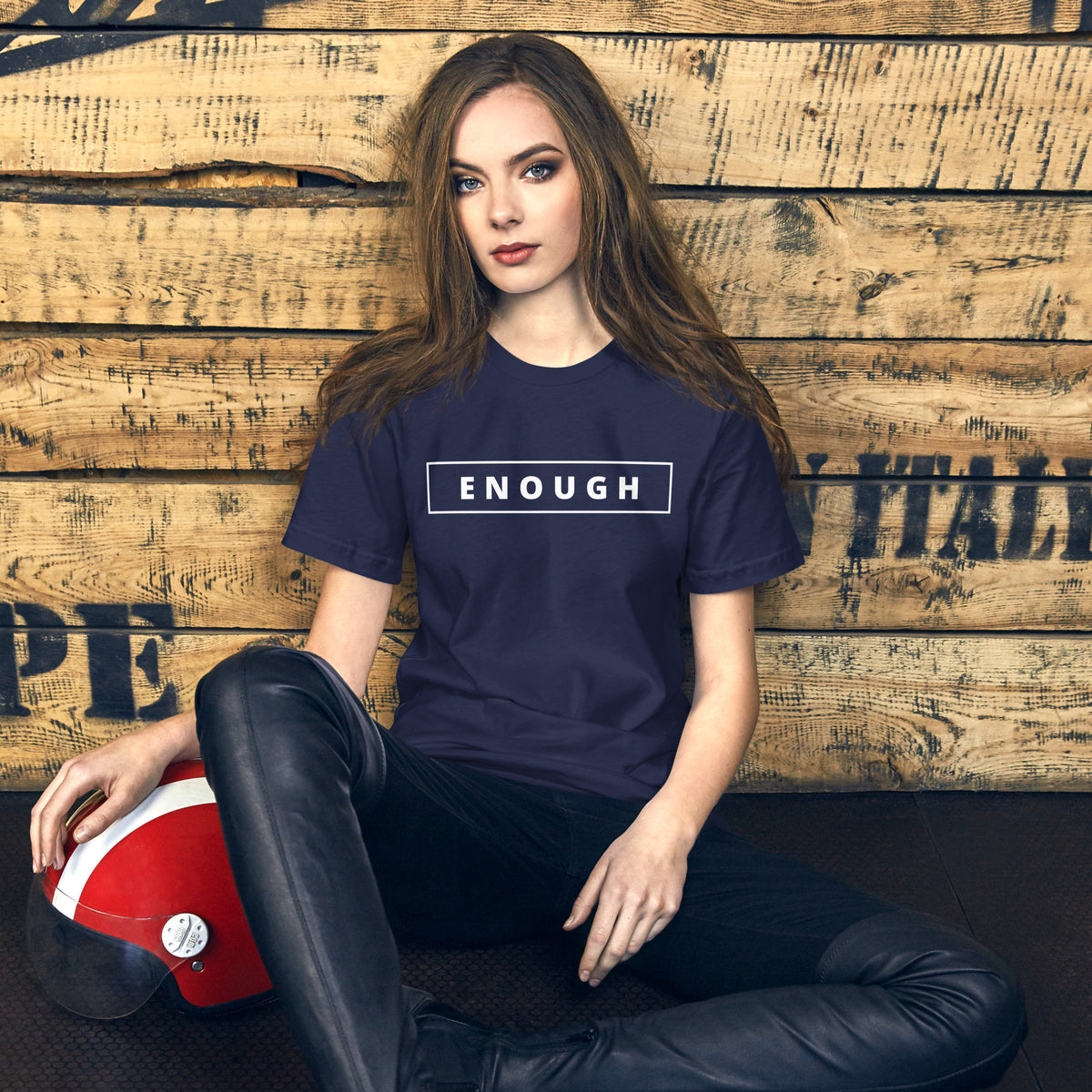 ENOUGH Affirmation Custom Graphic Positive Message T-Shirt for Women | I Am Enough Collection