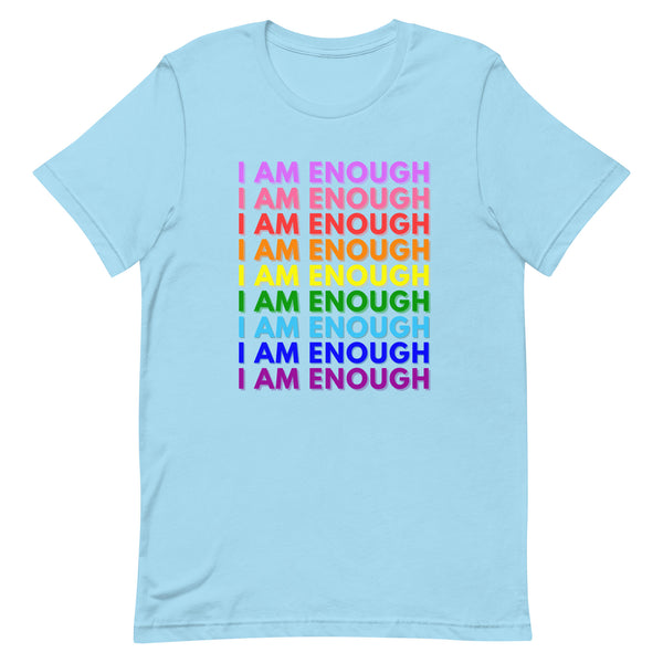 I AM ENOUGH PRIDE Mental Health Inspirational Custom Graphic T-Shirt | I Am Enough Collection