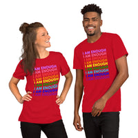 I AM ENOUGH PRIDE Mental Health Inspirational Custom Graphic T-Shirt | I Am Enough Collection