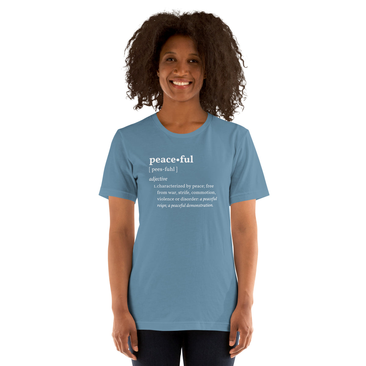 PEACEFUL Inspirational Motivational Mental Health T-Shirt for Women | I Am Enough Collection