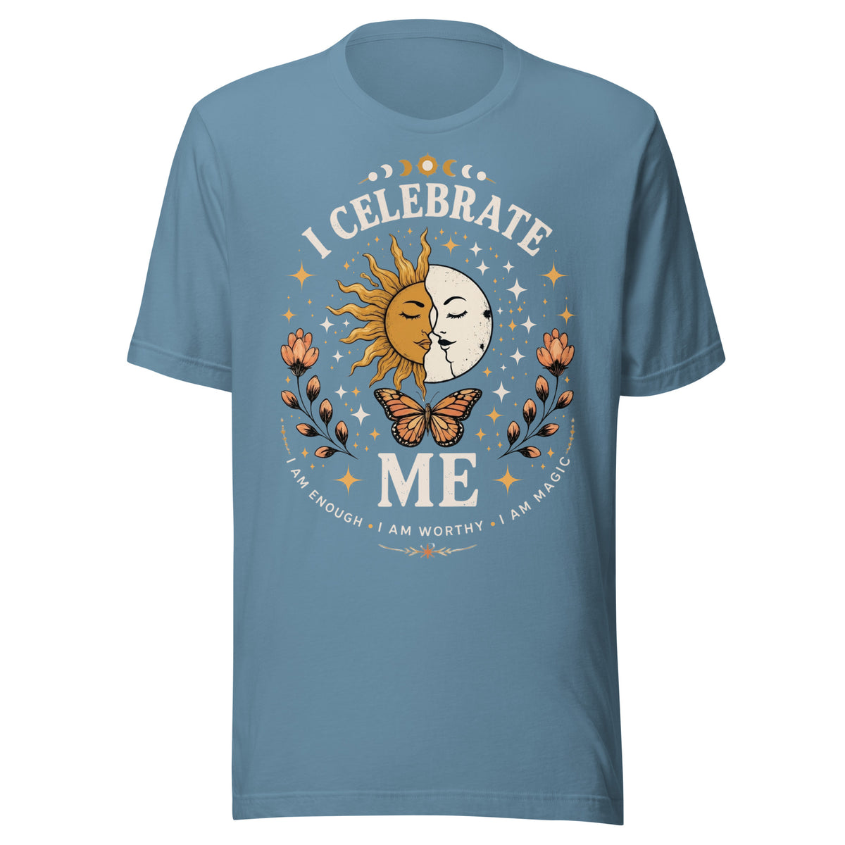 I CELEBRATE ME Unisex T-Shirt by I Am Enough | I Am Enough Collection