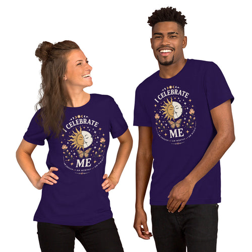 I CELEBRATE ME Unisex T-Shirt by I Am Enough | I Am Enough Collection