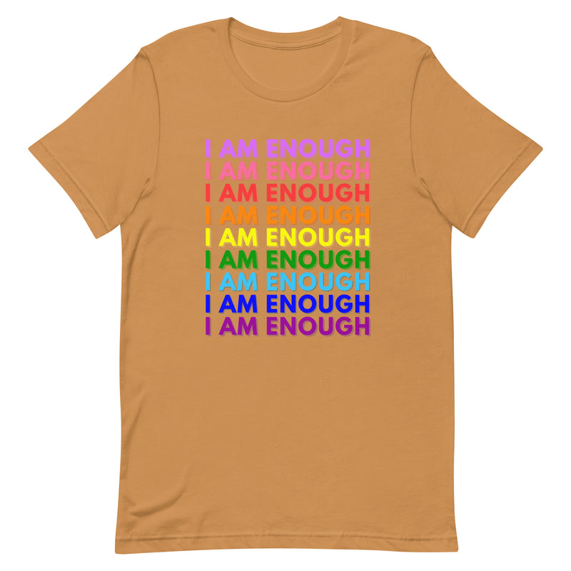 I AM ENOUGH PRIDE Mental Health Inspirational Custom Graphic T-Shirt | I Am Enough Collection