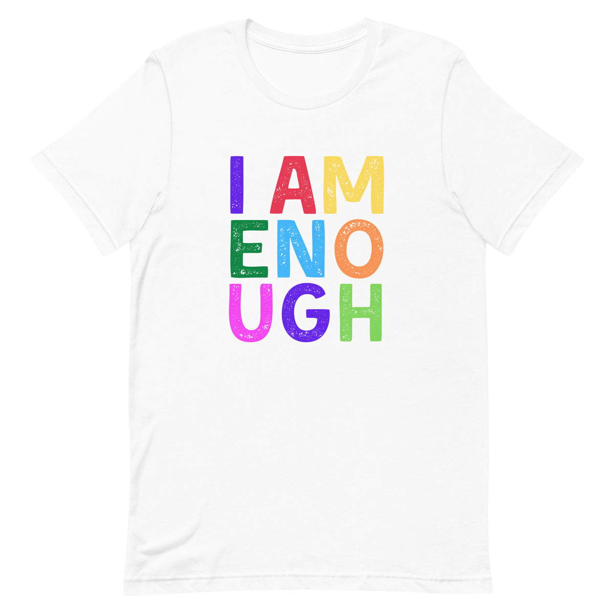 I AM ENOUGH COLOR BLOCK Inspirational Affirmation T-Shirt for Women | I Am Enough Collection