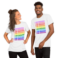 I AM ENOUGH PRIDE Mental Health Inspirational Custom Graphic T-Shirt | I Am Enough Collection