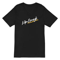 I AM ENOUGH SCRIPT V-NECK Inspirational Mental Health T-Shirt for Men | I Am Enough Collection