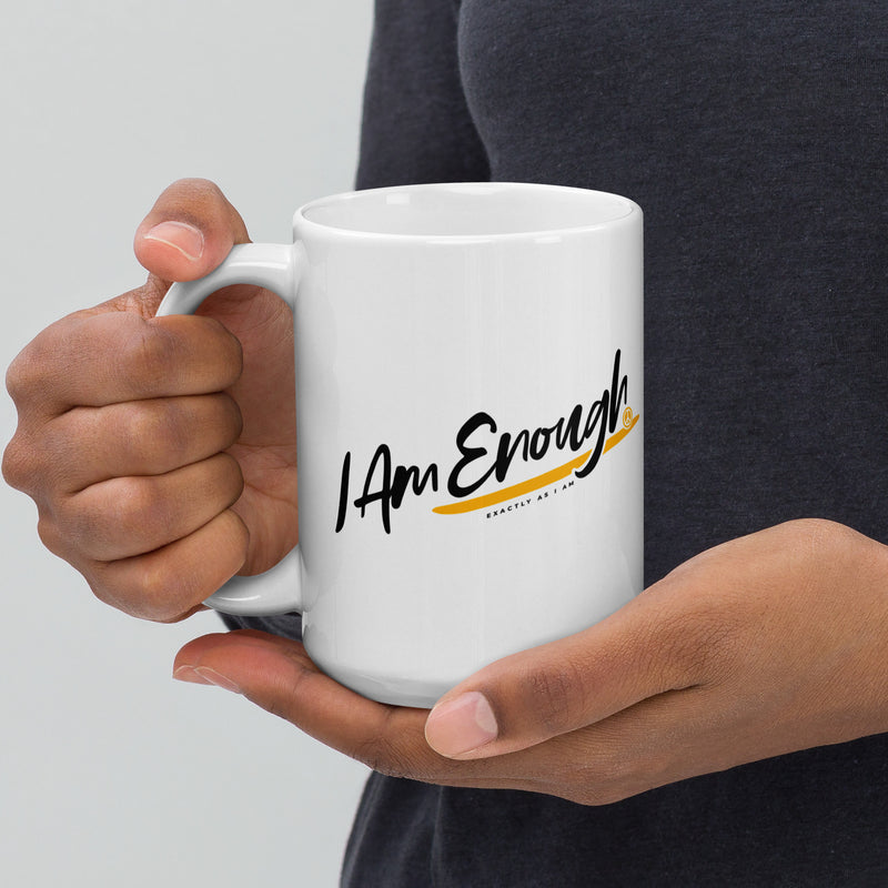 I AM ENOUGH EXACTLY AS I AM 15oz Large Inspirational Love Yourself Mug | I Am Enough Collection