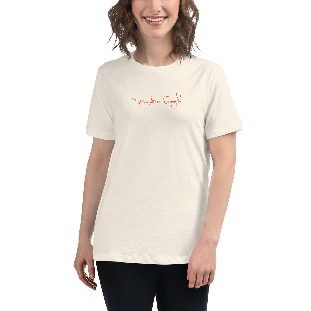 YOU ARE ENOUGH Cotton Inspirational T-Shirt for Women | I Am Enough Collection