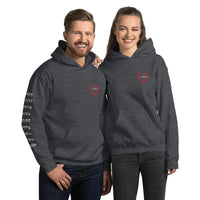 I AM ENOUGH HEART - Affirmation on Sleeve Hoodie for Men | I Am Enough Collection