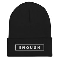 ENOUGH BEANIE - Unisex Cuffed Plain Skull Knit Hat Cap | I Am Enough Collection