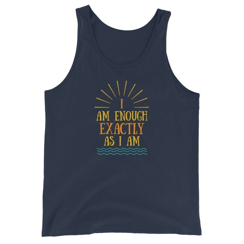 I AM ENOUGH EXACTLY AS I AM - Graphic Vintage Tank for Women | I Am Enough Collection