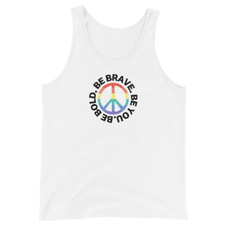 PEACE BE YOU with Peace Sign - Motivational Graphic Tank for Women | I Am Enough Collection