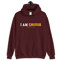 Maroon I AM ENOUGH STRONG - Inspirational Hoodie for Men