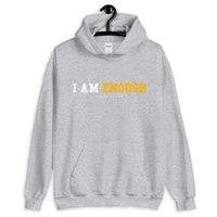 Heather I AM ENOUGH STRONG - Inspirational Hoodie for Men