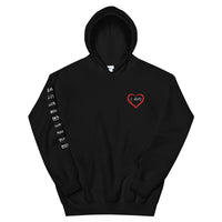Black I AM ENOUGH HEART - Affirmation Hoodie for Women