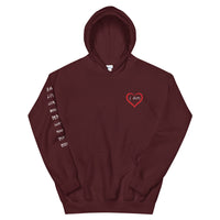 Maroon I AM ENOUGH HEART - Affirmation Hoodie for Women