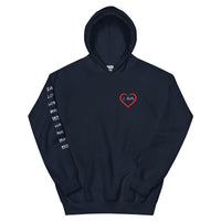 I AM ENOUGH HEART - Affirmation on Sleeve Hoodie for Men | I Am Enough Collection