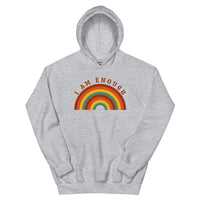 I AM ENOUGH RAINBOW - Motivational Hoodie for Men - 1