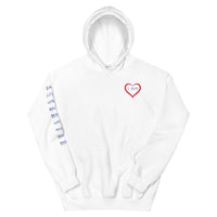 White I AM ENOUGH HEART - Affirmation Hoodie for Women