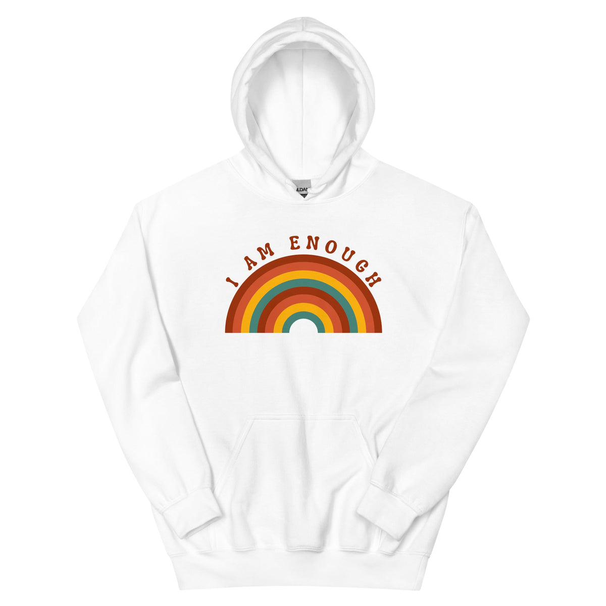 I AM ENOUGH RAINBOW - Motivational Hoodie for Men - 8