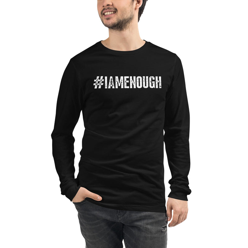 #IAMENOUGH LONG SLEEVE 100% COTTON - Inspirational Men's Shirt | I Am Enough Collection