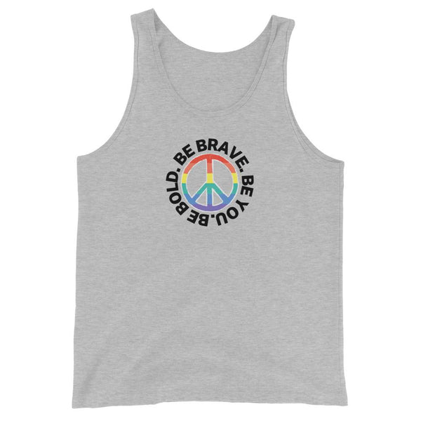 PEACE BE YOU with Peace Sign - Motivational Graphic Tank for Men | I Am Enough Collection