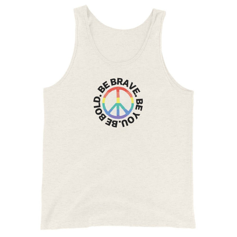 PEACE BE YOU with Peace Sign - Motivational Graphic Tank for Men | I Am Enough Collection