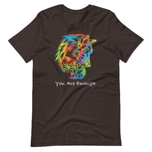 YOU ARE ENOUGH WOLF with BABY WOLF - Inspirational Custom Graphic T-Shirt for Women | I Am Enough Collection
