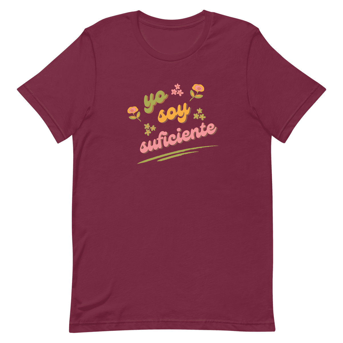 YO SOY SUFICIENTE - Spanish Inspirational Affirmation Graphic T-Shirt for Women | I Am Enough Collection