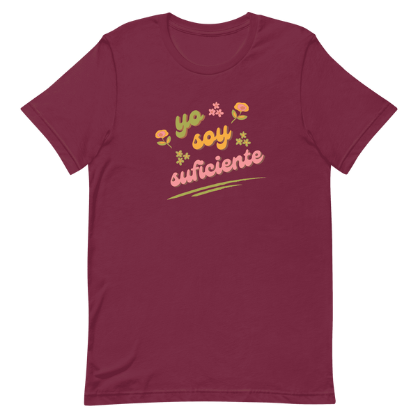 YO SOY SUFICIENTE Spanish Affirmation Graphic T-Shirt for Women | I Am Enough Collection