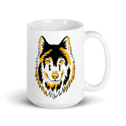STRONG WOLF I AM FIERCELY ENOUGH - Inspirational 15oz Large Mug | I Am Enough Collection